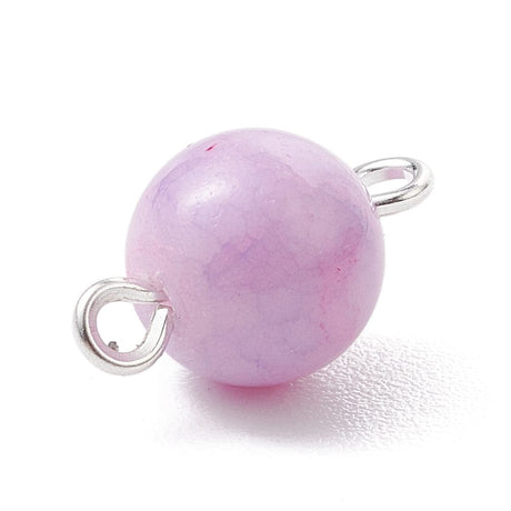 Krakeleret Glas Mellemled, Assorteret Farver, 14x8,5 mm, (25 Stk) - Uniq Perler - 113677