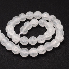 Geknackter Quarz, Frosted, (8mm) - Uniq Perler - 483067