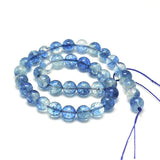 Krakeleret Kvartsperler – Farvet Blå (6mm) - Uniq Perler - 115775