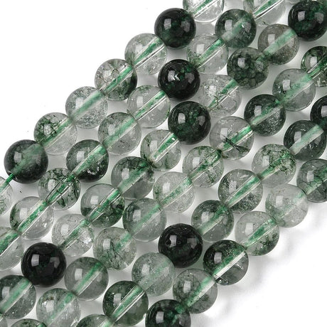 Krakeleret Kvartsperler – Farvet Grøn (8mm) - Uniq Perler - 115773