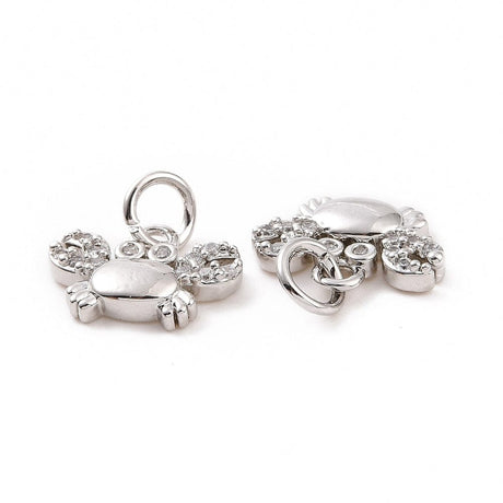 Krebs Vedhæng, Forsølvet Med Zirkonia Sten - Uniq Perler - 0000014889295