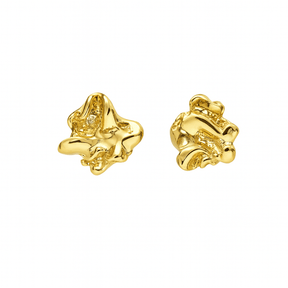 Curly Ear studs, Brass, (18mm) - Uniq Perler - 114092