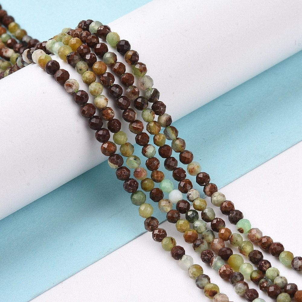 Krysopras, Facetteret, 2x2mm - Uniq Perler - 241517