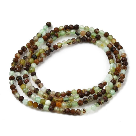 Chrysoprase Beads – Faceted, Round (2mm) - Uniq Perler - 116977