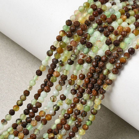 Chrysoprase Beads – Faceted, Round (2mm) - Uniq Perler - 116977