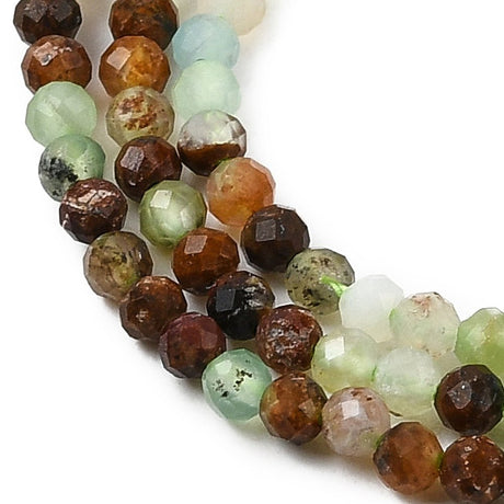 Chrysoprase Beads – Faceted, Round (2mm) - Uniq Perler - 116977