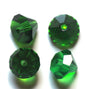 Krystal Perle - Kegleformet, Grøn, Facetteret (10x7,8mm) 10 Stk - Uniq Perler - 113487