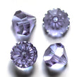 Krystal Perle - Kegleformet, Lilla, Facetteret (10x7,8mm) 10 Stk - Uniq Perler - 113489
