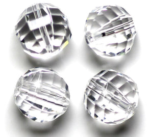Kristallperle, Klar, Facettiert, Grade AAA, 10mm, 10 Stück - Uniq Perler - 111185