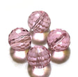 Krystal Perle, Rosa, Facetteret, Grade AAA, 10mm, (10 Stk) - Uniq Perler - 295843