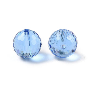 Kristallperlen – Austrian Crystal, Blau, Facettiert (12mm) 6 Stk - Uniq Perler - 114691