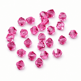 Krystal Perler – Austrian Crystal, Pink, Bicone (4mm) 10 stk - Uniq Perler - 0000003140