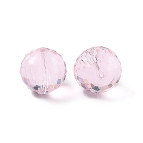 Kristallperlen – Austrian Crystal, Pink, Facettiert (12mm) 6 Stk - Uniq Perler - 114693