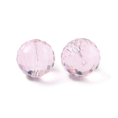 Krystal Perler – Austrian Crystal, Pink, Facetteret (12mm) 6 stk - Uniq Perler - 114693