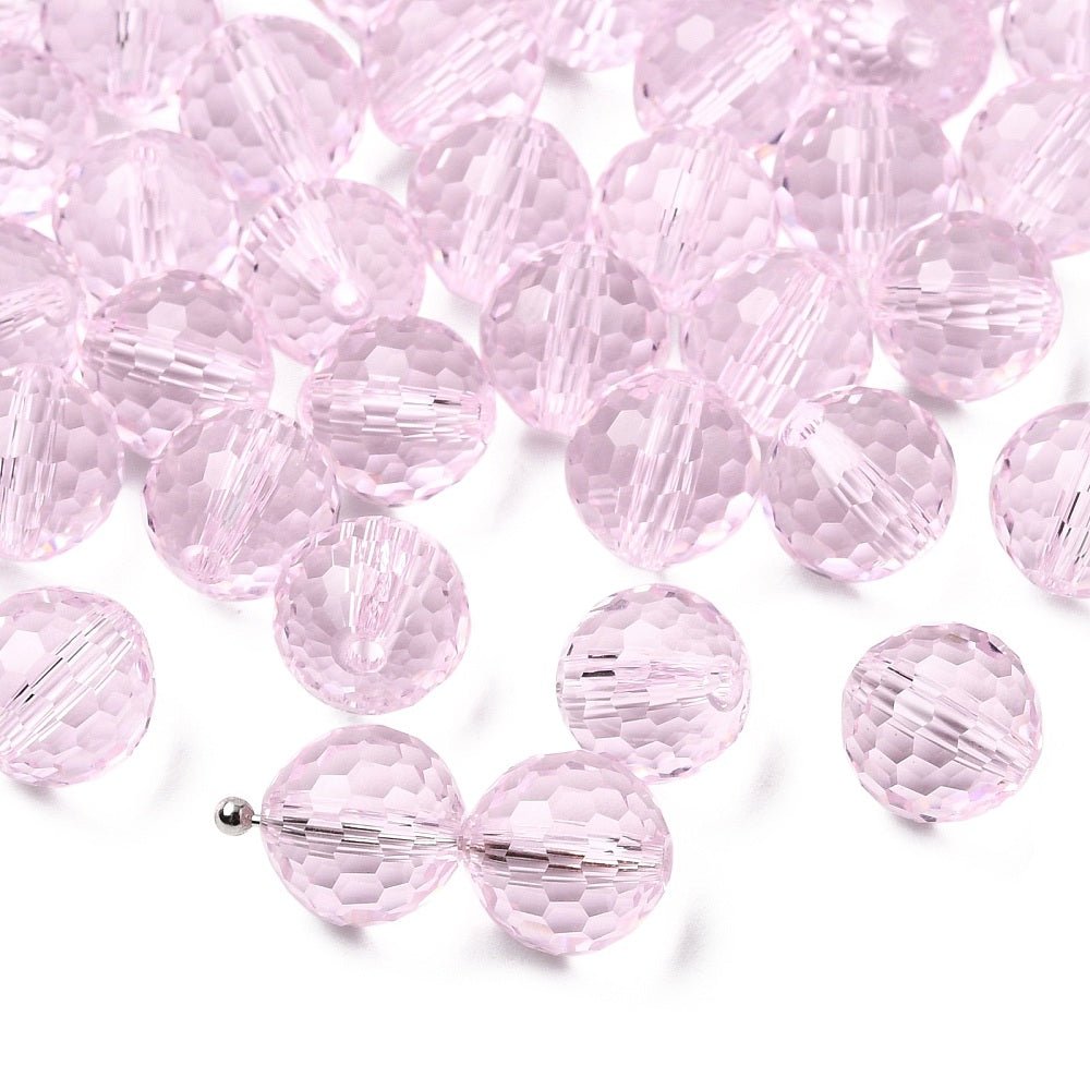 Krystal Perler - Rosa, Facetteret, Grade AAA (10mm) 10 Stk - Uniq Perler - 295843