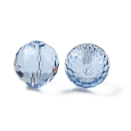 Krystal Perler – Safir Blå, Facetteret (10mm, 10 Stk) Grade AAA - Uniq Perler - 112439