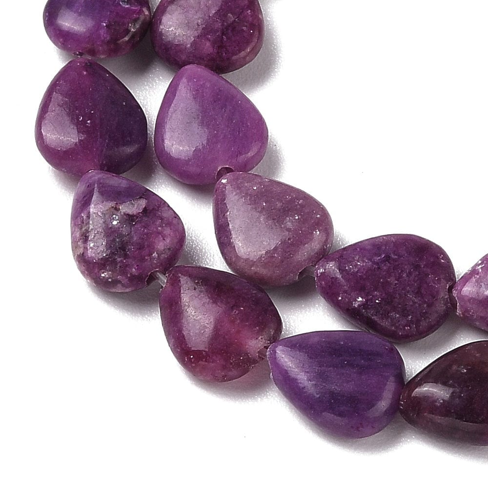 Kunzit Dråber, Lilla, 10x8mm - Uniq Perler - 113104