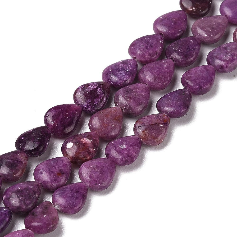 Kunzit Dråber, Lilla, 10x8mm - Uniq Perler - 113104