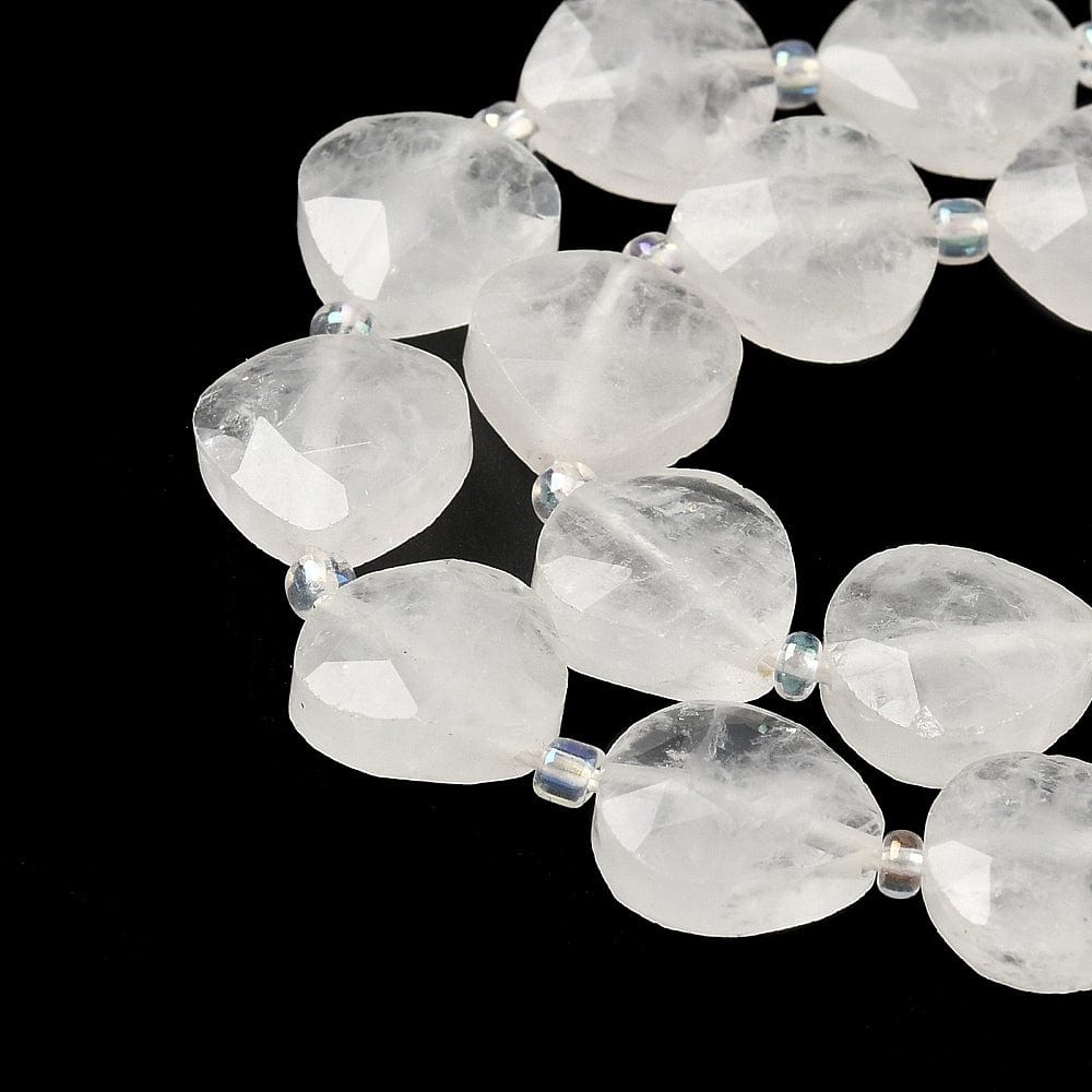 Kvarts Dråbeperler – Klar Rock Crystal (12x12mm) - Uniq Perler - 115772