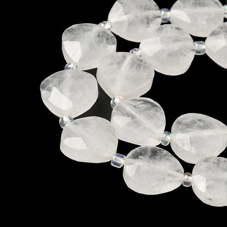 Kvarts Dråbeperler – Klar Rock Crystal (12x12mm) - Uniq Perler - 115772