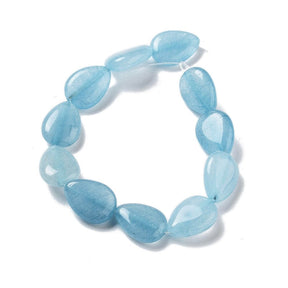 Quarz Tropfen, Blau, 18x13mm - Uniq Perler - 112440