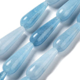 Kvarts Dråber - Blå (30x10mm), 1 Stk - Uniq Perler - 113217