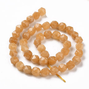 Quartz, Faceted, Star Cut, (8mm) - Uniq Perler - 112777