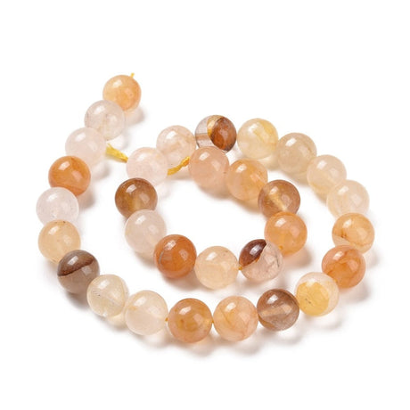 Kvarts, Gylden Gul, (10mm) - Uniq Perler - 748844