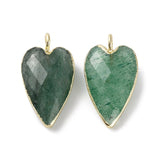 Kvarts Hjerte Vedhæng, 22x13x7,5mm - Uniq Perler - 112292