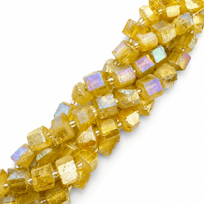 Kvarts Nuggets, Gul, (8 - 14mm) - Uniq Perler - 112889