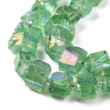 Kvarts Nuggets, Lys Grøn, (8 - 14mm) - Uniq Perler - 112442