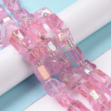 Kvarts Nuggets, Pink/Rosa, (8 - 14mm) - Uniq Perler - 112776