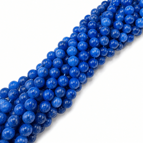 Kvarts Perler – Blå, Runde (10~10.5mm) - Uniq Perler - 123726