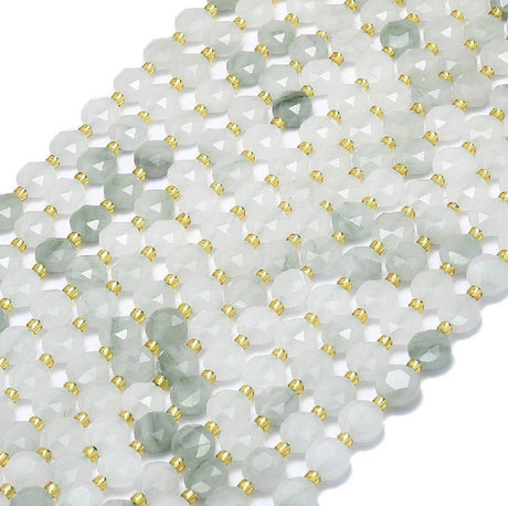 Kvarts Perler – Facetterede Coin (8x5mm) - Uniq Perler - 123651