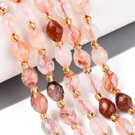 Kvarts Perler – Facetterede Ovale (8~9x6~8mm) - Uniq Perler - 