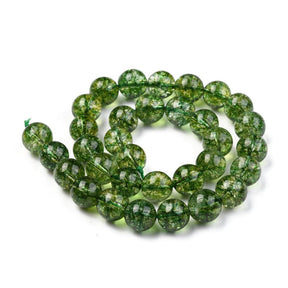 Quartz Beads, Green, 12mm - Uniq Perler - 802841