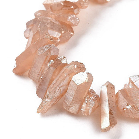 Kvarts Perler, gylden, (15 - 30mm) - Uniq Perler - 113765