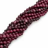 Kvarts Perler Imiteret Granat – Violet Rød, Runde (8mm) - Uniq Perler - 116791