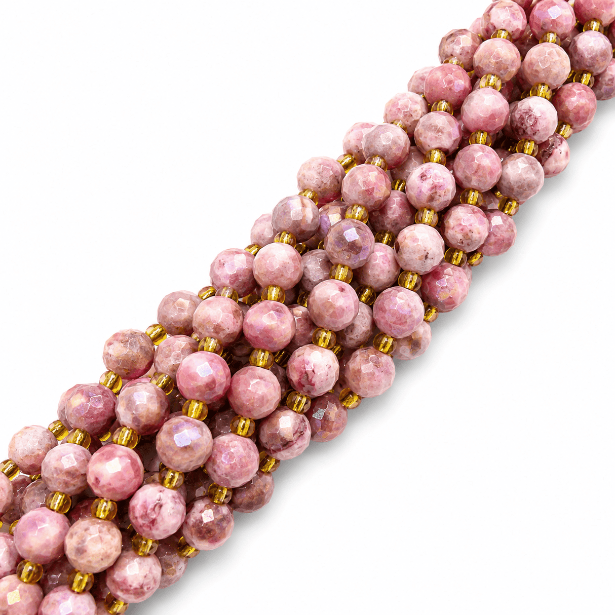 Kvarts Perler – Pink, Facetterede, Runde (8mm) - Uniq Perler - 125081, 76412159567843444430899284