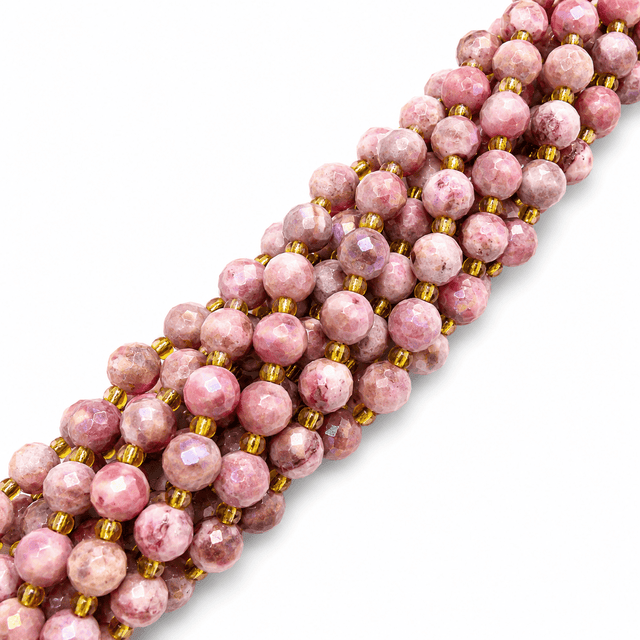 Kvarts Perler – Pink, Facetterede, Runde (8mm) - Uniq Perler - 125081, 76412159567843444430899284