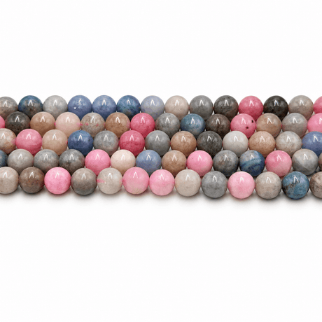 Kvartsperler – Runde, Farvet Mix (10-10,5mm) - Uniq Perler - 115873