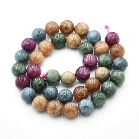Quartz beads – Round, Colored Mix (10 - 10.5mm) - Uniq Perler - 117295