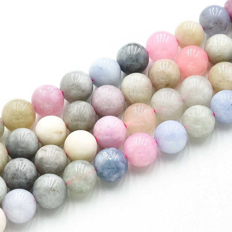 Kvartsperler – Runde, Farvet Mix (8 - 8,5mm) - Uniq Perler - 115874