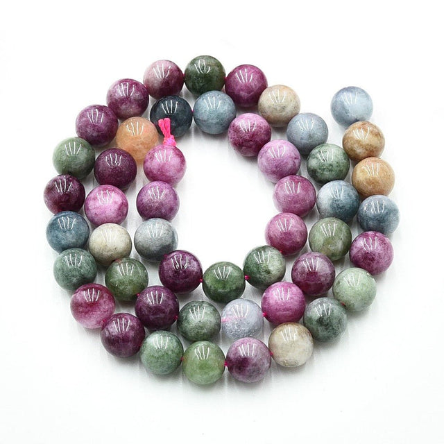 Kvartsperler – Runde, Farget Mix (8 - 8,5mm) - Uniq Perler - 117294