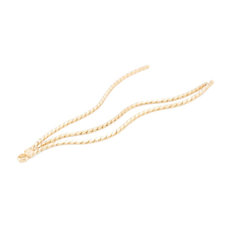 Kvast Vedhæng – Langtidsholdbar 18K Forgyldt Messing (60mm) 2 stk. - Uniq Perler - 126162