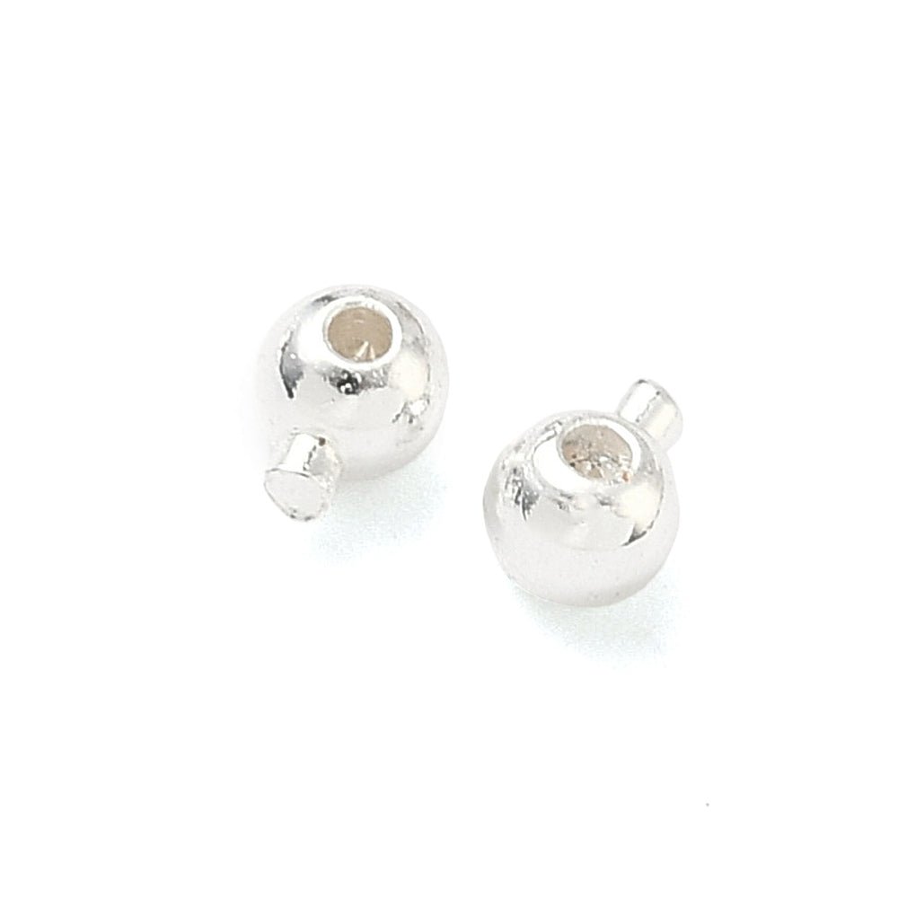 Låse Perler – 925 Sterling Sølv Belagt Messing (4,5x3,4x3mm) 6 stk. - Uniq Perler - 122074
