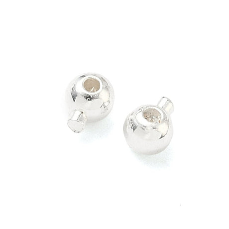 Låse Perler – 925 Sterling Sølv Belagt Messing (4,5x3,4x3mm) 6 stk. - Uniq Perler - 122074