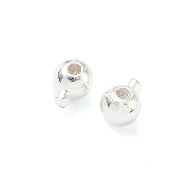 Låse Perler – 925 Sterling Sølv Belagt Messing (4,5x3,4x3mm) 6 stk. - Uniq Perler - 122074