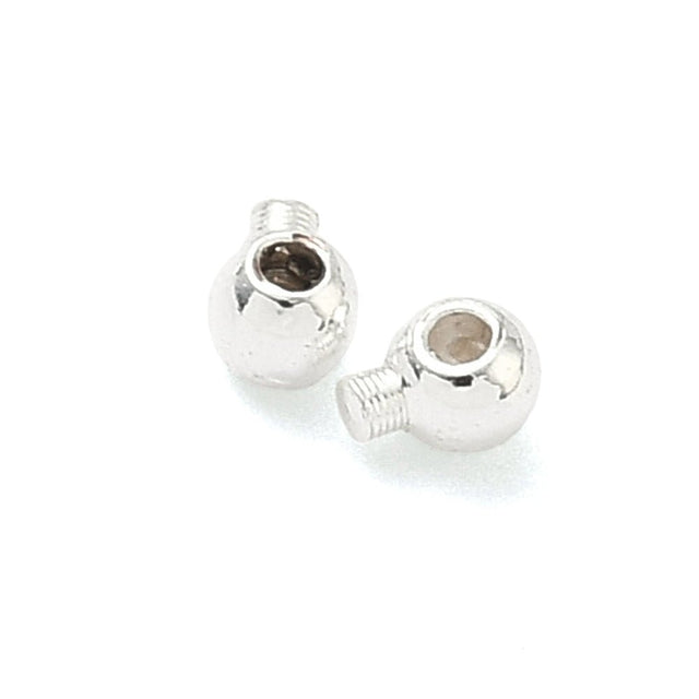 Quetschperlen – Langlebiges 925 Sterling Silber Beschichtetes Messing, Rund (3x2,5mm)