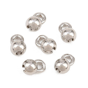Låsehoveder – Langtidsholdbar Platinbelagt Messing (5,5x3,5x3,5mm) 6 stk. - Uniq Perler - 122560